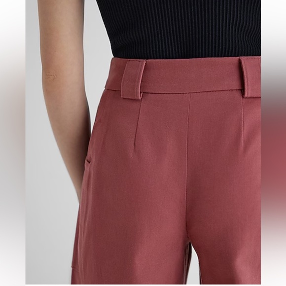 Super High Waisted Cropped Utility Trouser Pant express womens NEW - Picture 2 of 7